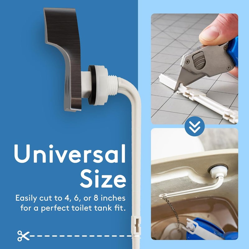 RAVINE Toilet Handle Replacement- American Standard Toilet Flush Handle with Elegant Design, Durable Toilet Flush Lever Front Mount - Easy to Install Toilet Bowl Handle Replacement (Brushed Bronze) - Image 5
